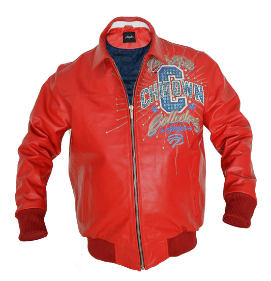 Chi-Town Pelle Pelle Red Leather Jacket