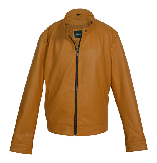 Pelle Pelle Camel Brown Leather Jacket for Women
