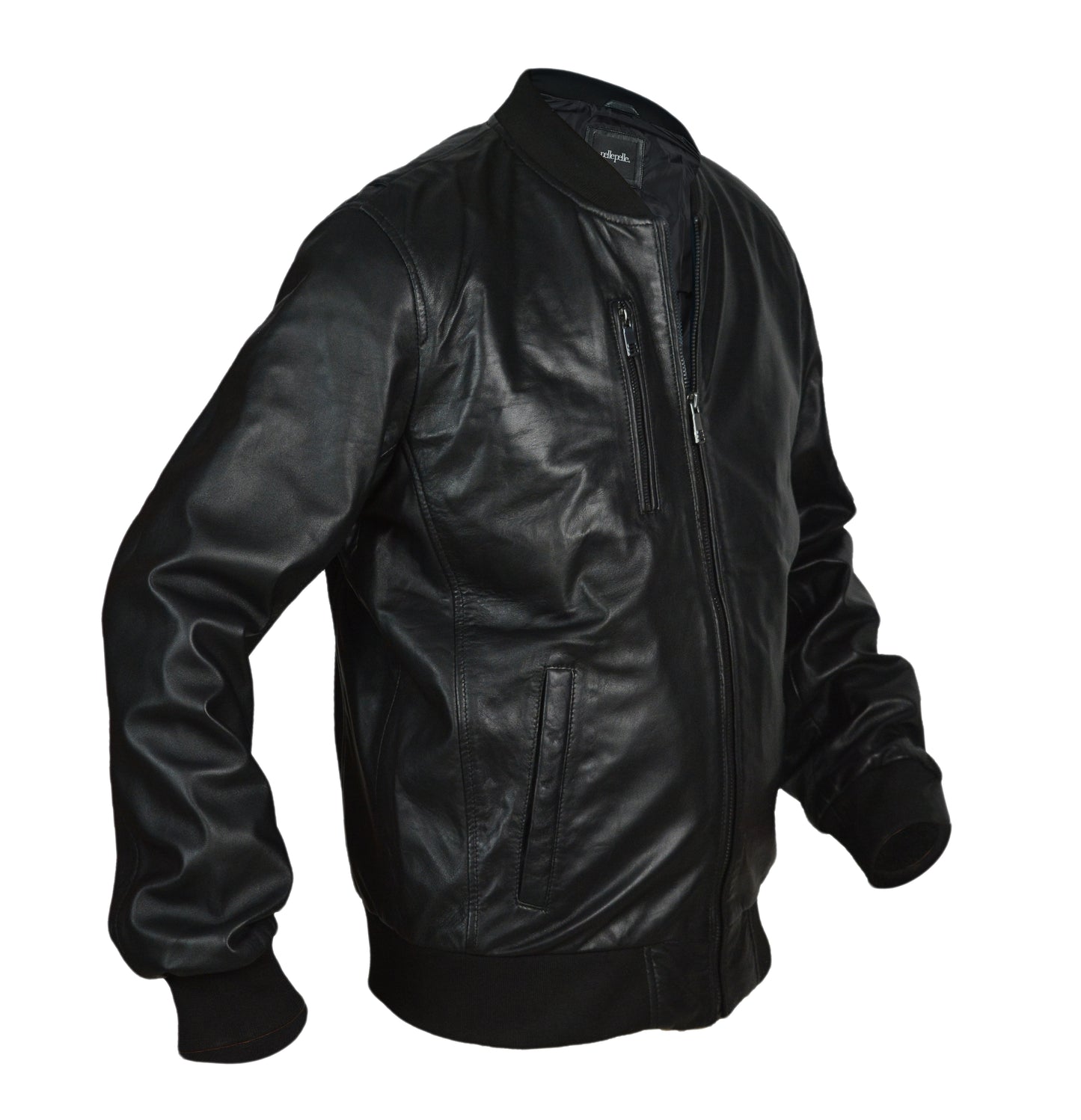 Pelle Pelle Black Leather Bomber Jacket
