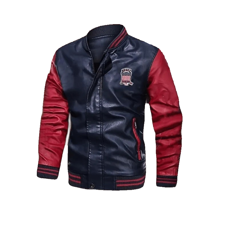 New Handmade Men’s Avirex MILLIONAIRE Stylish Military Leather Bomber Jacket