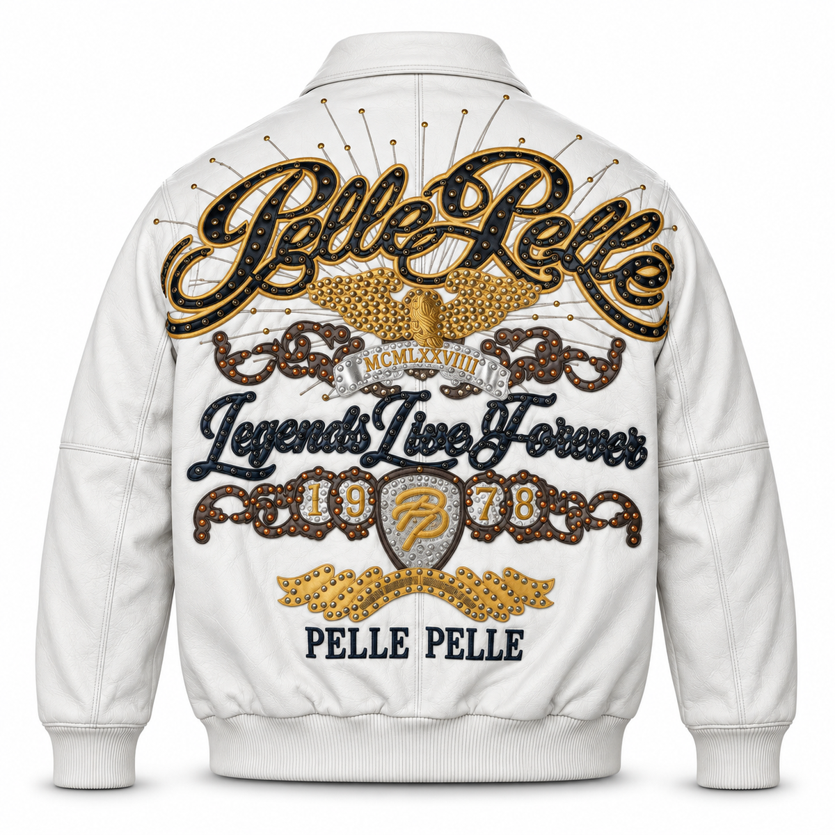 Pelle Pelle Legends Live Forever White Men's Leather Jacket