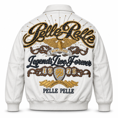 Pelle Pelle Legends Live Forever White Men's Leather Jacket