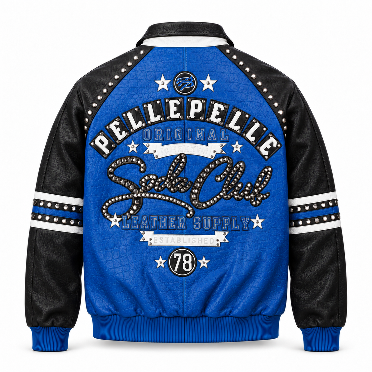 Pelle Pelle Blue Soda Club Leather Jacket