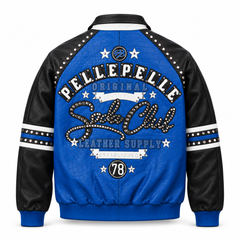 Pelle Pelle Blue Soda Club Leather Jacket